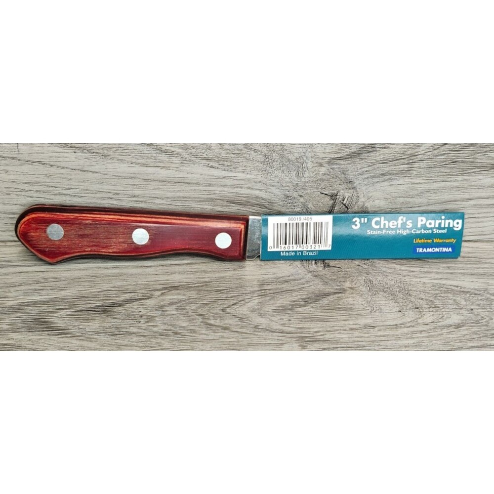 Tramontina 3-Inch Paring Knife Redwood Polywood Handle Made in Brazil